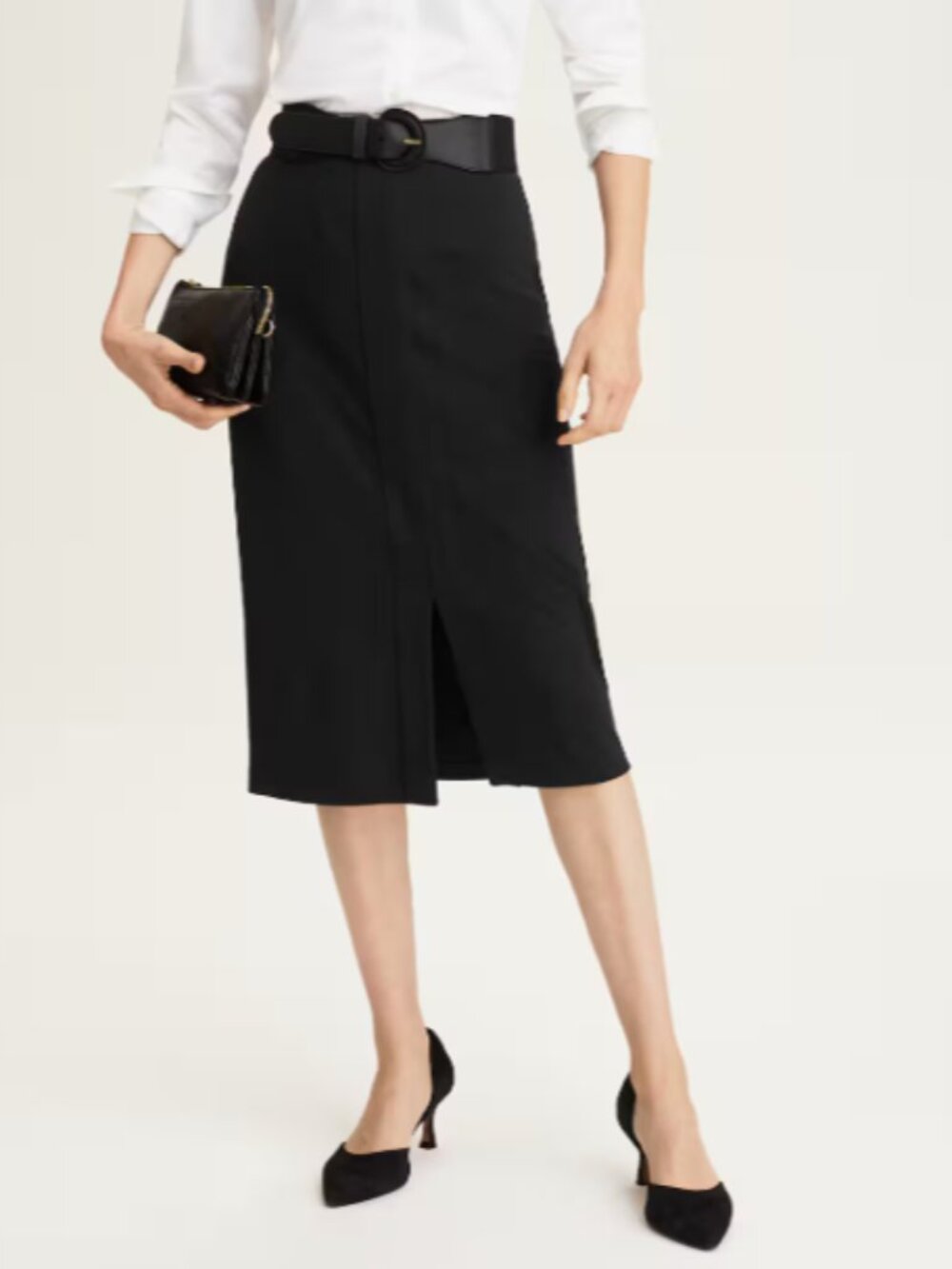 Wearever Black Midi Pencil Skirt, J. jill